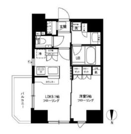 リストレジデンス蔵前 2階 間取り図