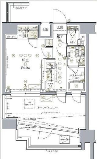 ラグディア芝公園 1202 間取り図