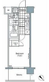 パークハビオ赤坂 802 間取り図