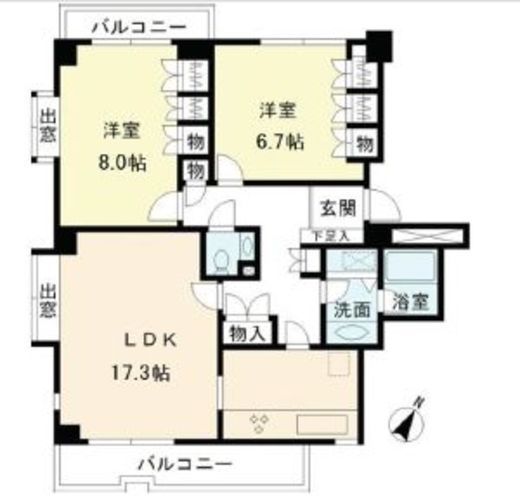 ベルメゾン南麻布 301 間取り図