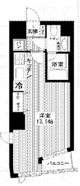 カスタリア新宿御苑 1208 間取り図