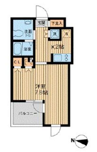 エスティメゾン武蔵小山 202 間取り図