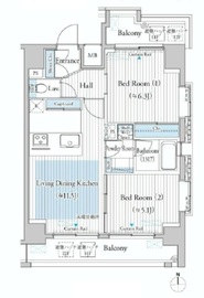 ミュゼ南麻布 1201 間取り図