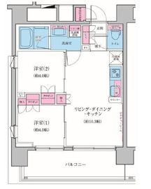 レジディア品川シーサイド 405 間取り図