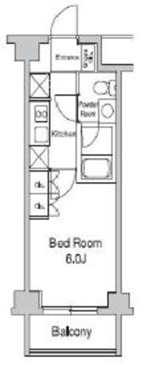 プラウドフラット目黒行人坂 505 間取り図