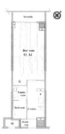 プラティーク清澄白河 413 間取り図