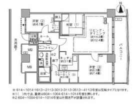 アクティ汐留 714 間取り図