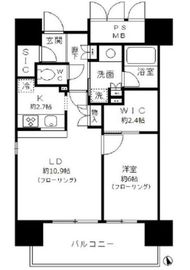 フォンテーヌ芝浦 1201 間取り図