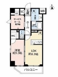 プレール・ドゥーク菊川駅前 3階 間取り図