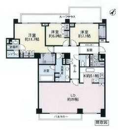 クラッシィハウス高輪 4階 間取り図