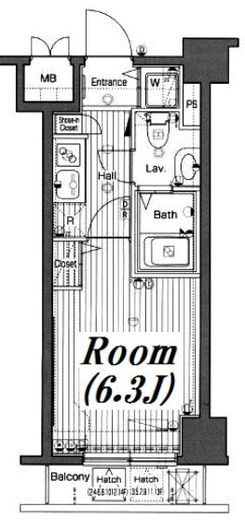 グランド・ガーラ高輪 5階 間取り図