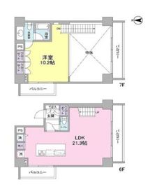 エルフレア駒沢 606 間取り図