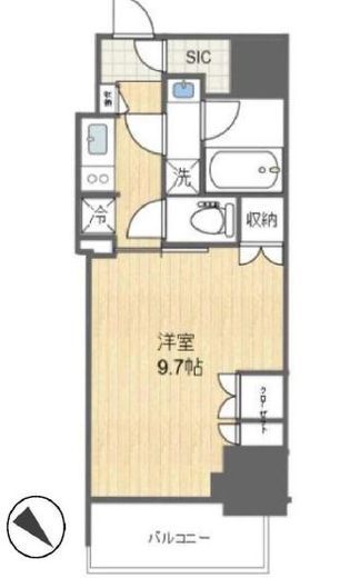 シティハウス東麻布 8階 間取り図