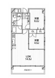 アーバンフラッツ芝浦 308 間取り図