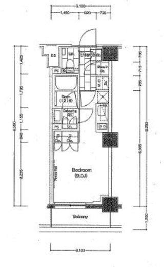 ザ・パークハビオ新宿 519 間取り図