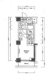 ザ・パークハビオ新宿 520 間取り図