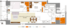 オープンレジデンシア日本橋馬喰町 9階 間取り図