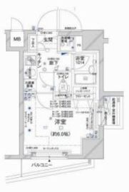 コンシェリア新橋 15階 間取り図