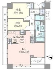 ブリリアタワーズ目黒 22階 間取り図