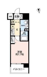 プレール・ドゥーク蔵前2 3階 間取り図