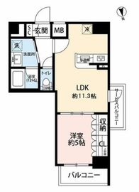 プレール・ドゥーク蔵前2 10階 間取り図