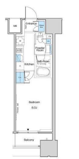 ルフォンブランシェ品川南大井 404 間取り図
