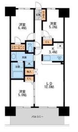 レジディア南千住 416 間取り図