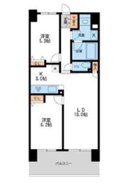 レジディア南千住 208 間取り図