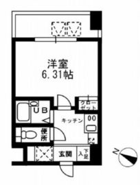 レジディア三越前 504 間取り図