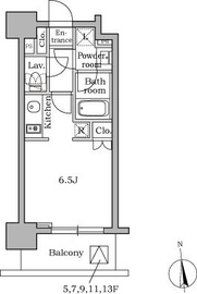 レジディア三軒茶屋 405 間取り図