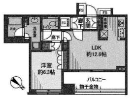 勝どきザ・タワー 27階 間取り図