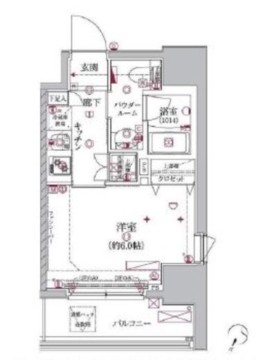 クレイシア大井町 11階 間取り図