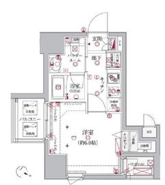 クレイシア大井町 6階 間取り図