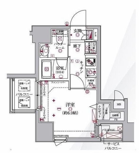 クレイシア大井町 9階 間取り図