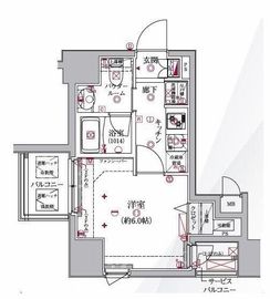 クレイシア大井町 9階 間取り図