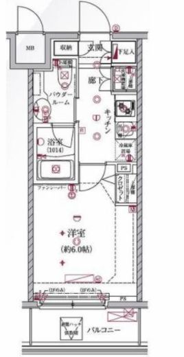 クレイシア大井町 9階 間取り図