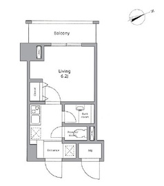 レジディア東品川 203 間取り図