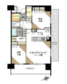 ジオ四谷荒木町 13階 間取り図