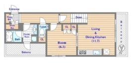 ブリリアタワー東京 6階 間取り図