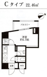 レジディア東品川 406 間取り図