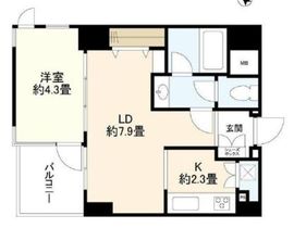 朝日マンション白金通り 5階 間取り図