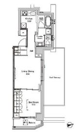 プラウドフラット門前仲町5 1102 間取り図