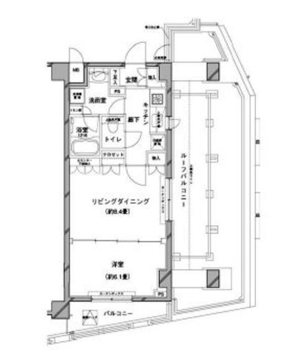 コンフォリア目黒八雲 501 間取り図