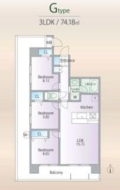 ロイヤルパークス新田 610 間取り図