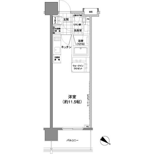 パークハビオ渋谷神山町 204 間取り図