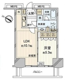 シティタワー新宿新都心 6階 間取り図