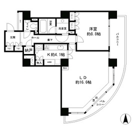 リバーポイントタワー 1505 間取り図