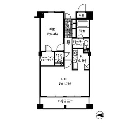 ガーネットコート四谷 703 間取り図