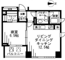 プライムアーバン四谷外苑東 1302 間取り図