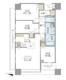 ブリリアタワーズ目黒 24階 間取り図